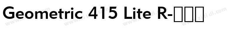 Geometric 415 Lite R字体转换